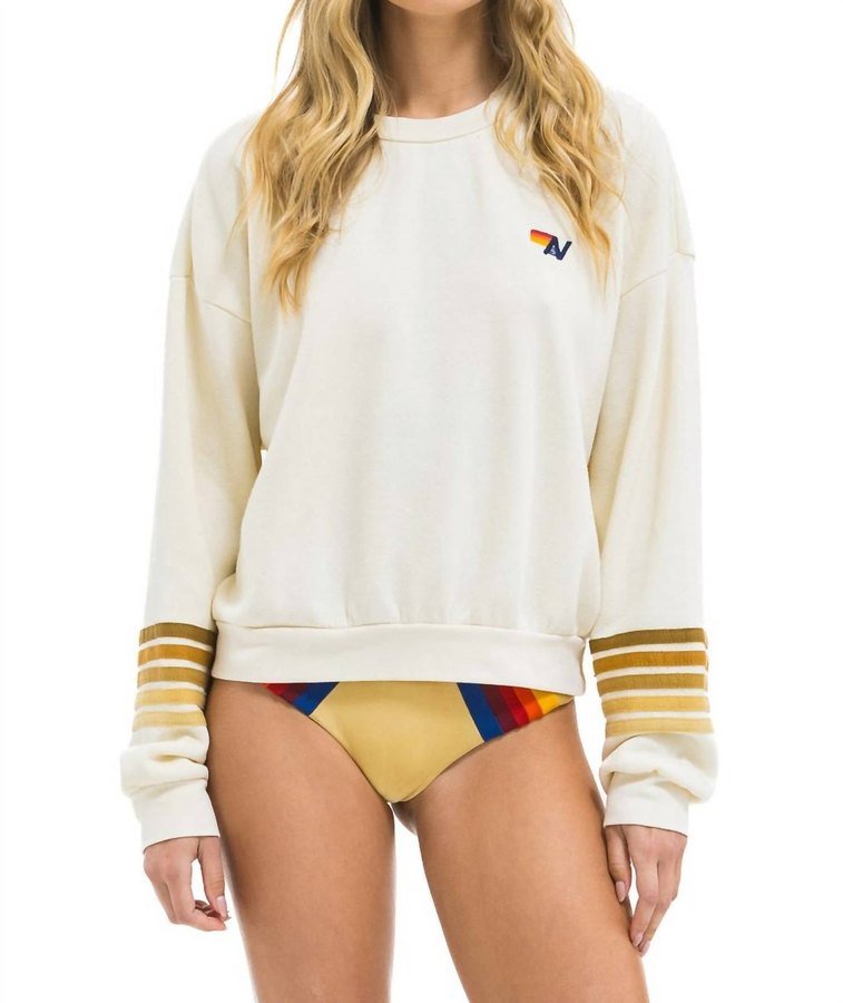 Rugby Stitch Relaxed Crew Sweatshirt