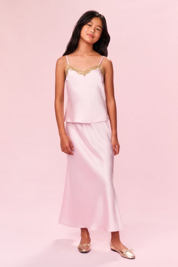 Thyme Satin Maxi Skirt