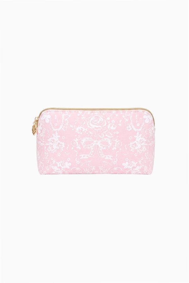 Toile Print Small Travel Pouch